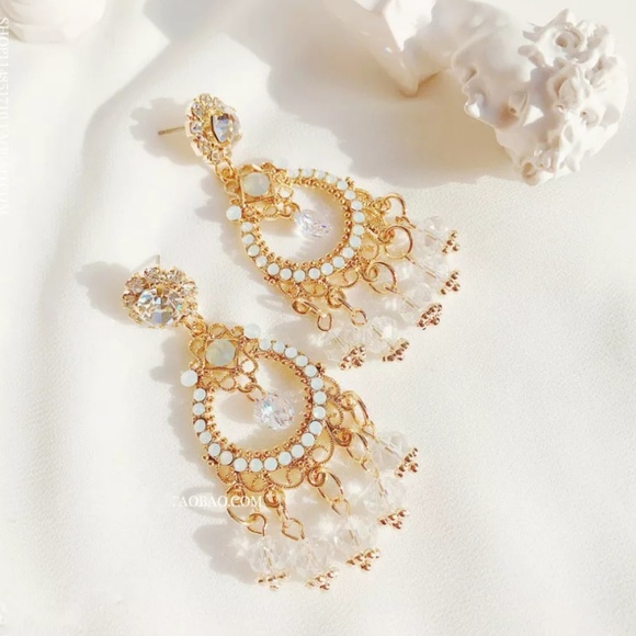 💎Luxury crystal dangle earrings - Picture 2 of 5